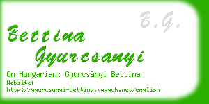 bettina gyurcsanyi business card